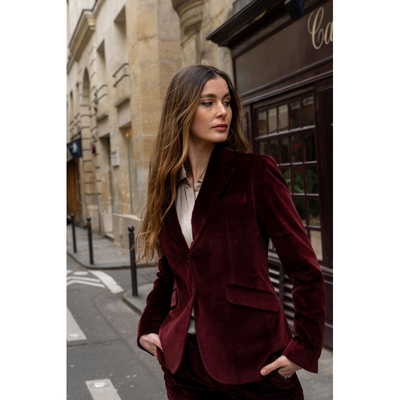 Daniela fitted palatine velvet jacket