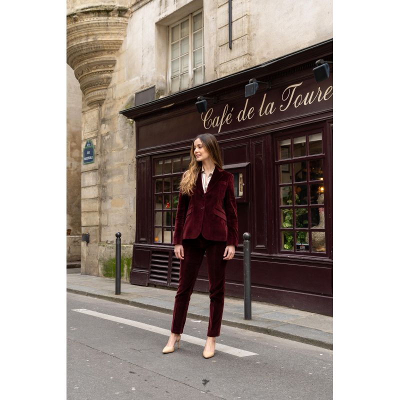 Daniela fitted palatine velvet jacket