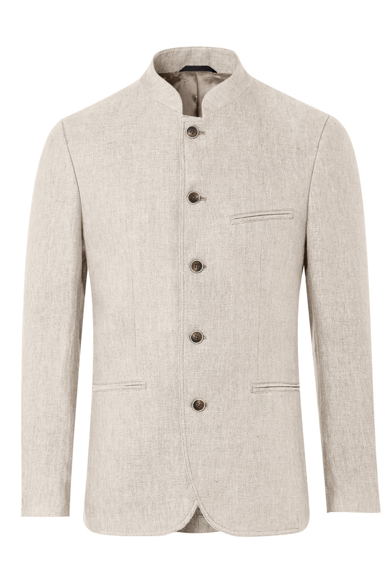 Veste col Mao 100% Lin epais