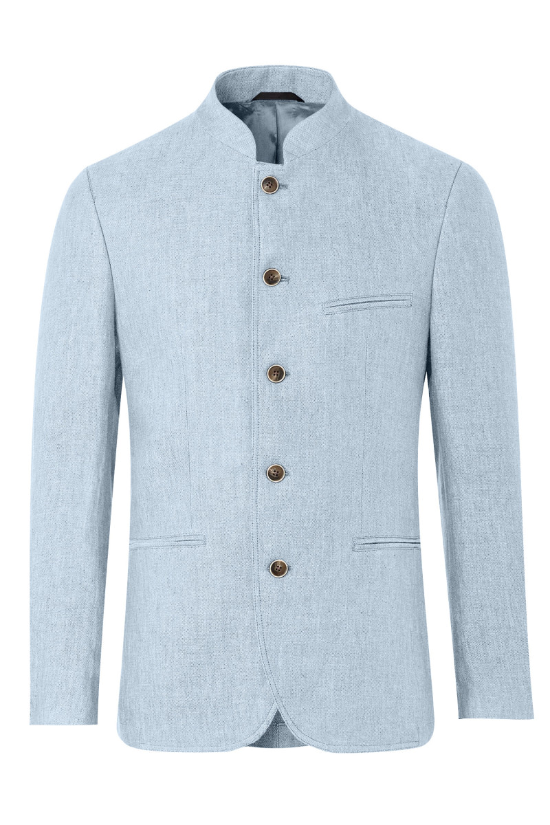 Veste col Mao 100% Lin epais