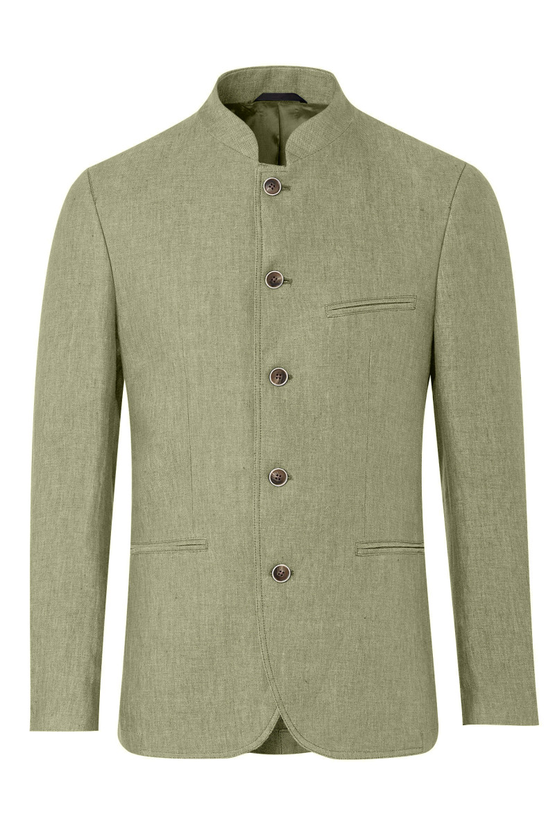 Veste col Mao 100% Lin epais