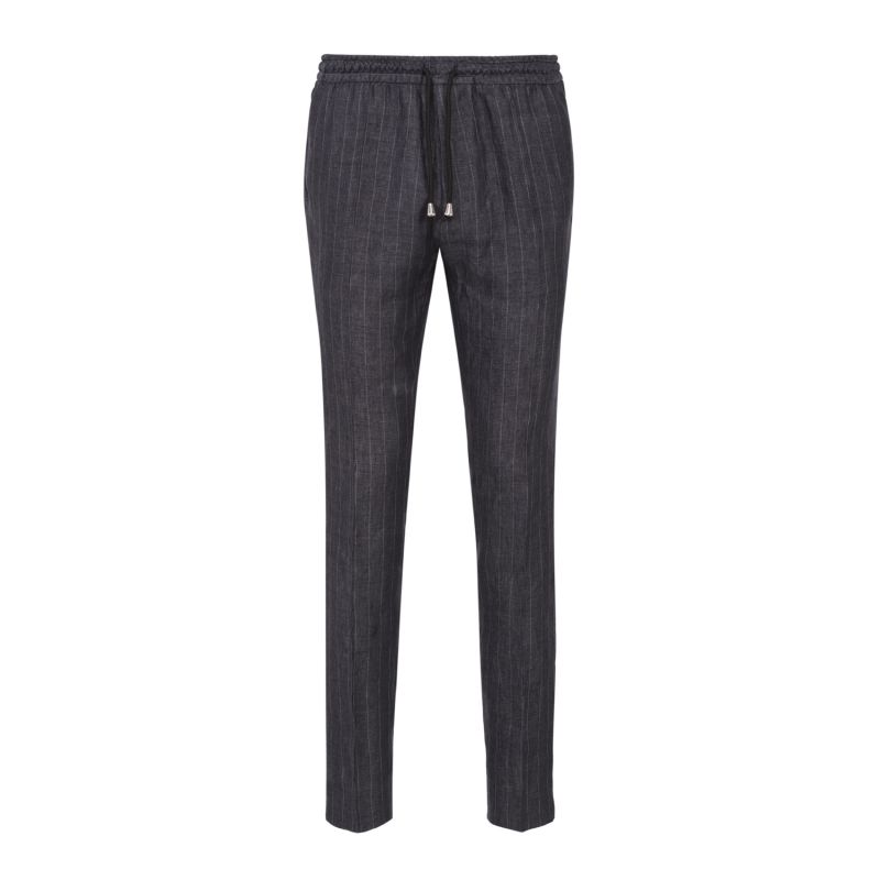 Trousers in pure wool 110's with drawstring