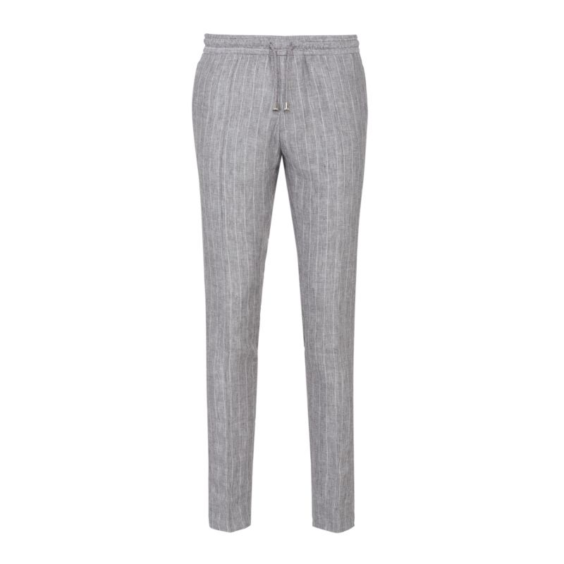 Trousers in pure wool 110's with drawstring