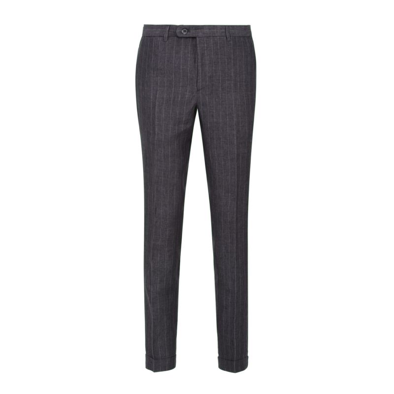 Trousers with stripes in pure wool 110's with drawstring