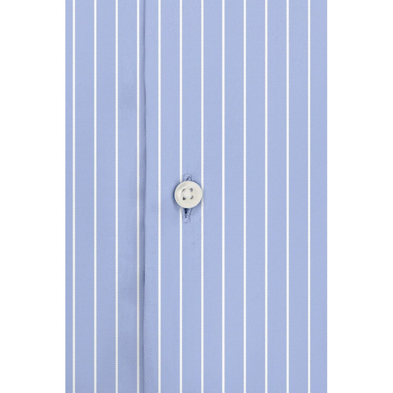 Men's slim fit shirt with thin grey stripes