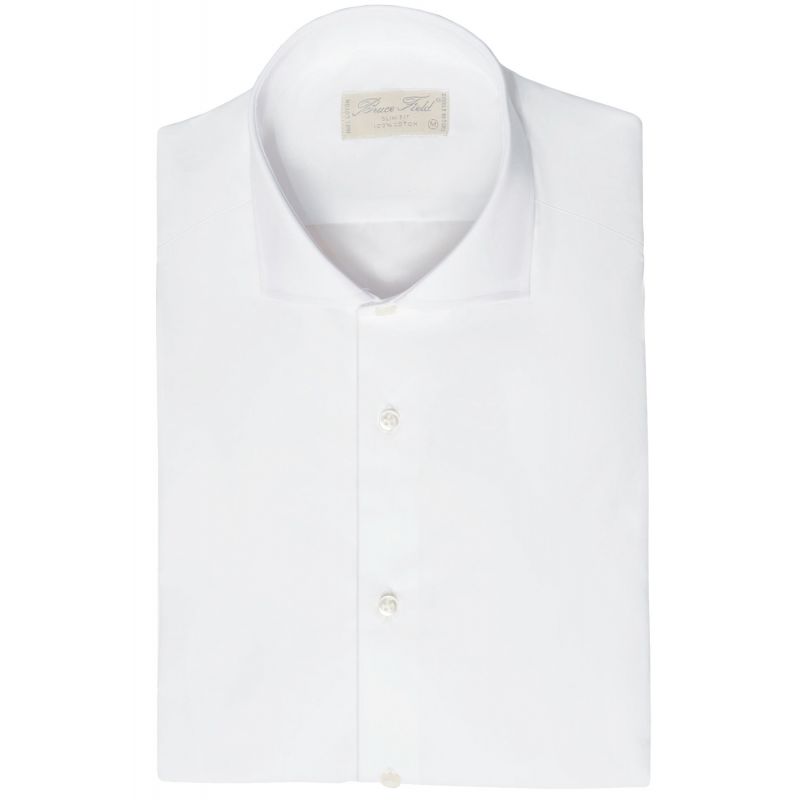 Chemise Paolo cintrée col italien en pur coton Easy Care Non Iron