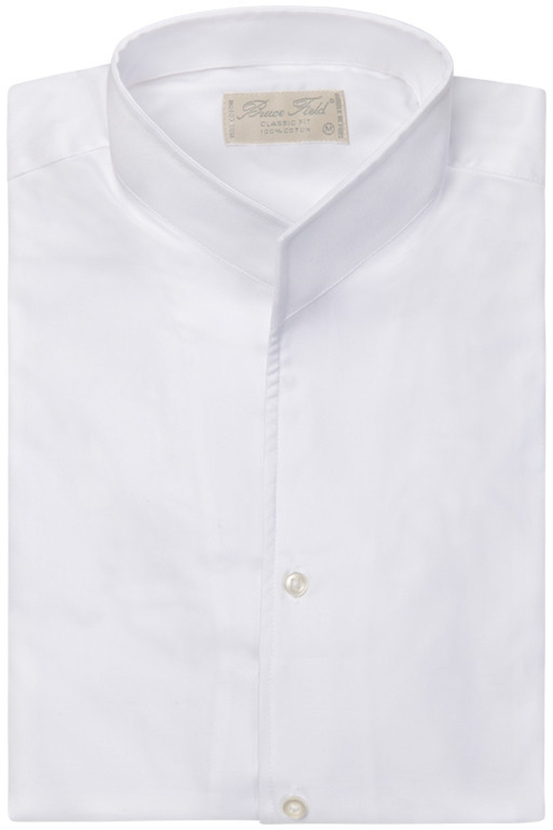 Chemise Aldo coupe droite à col montant en pur coton Palma