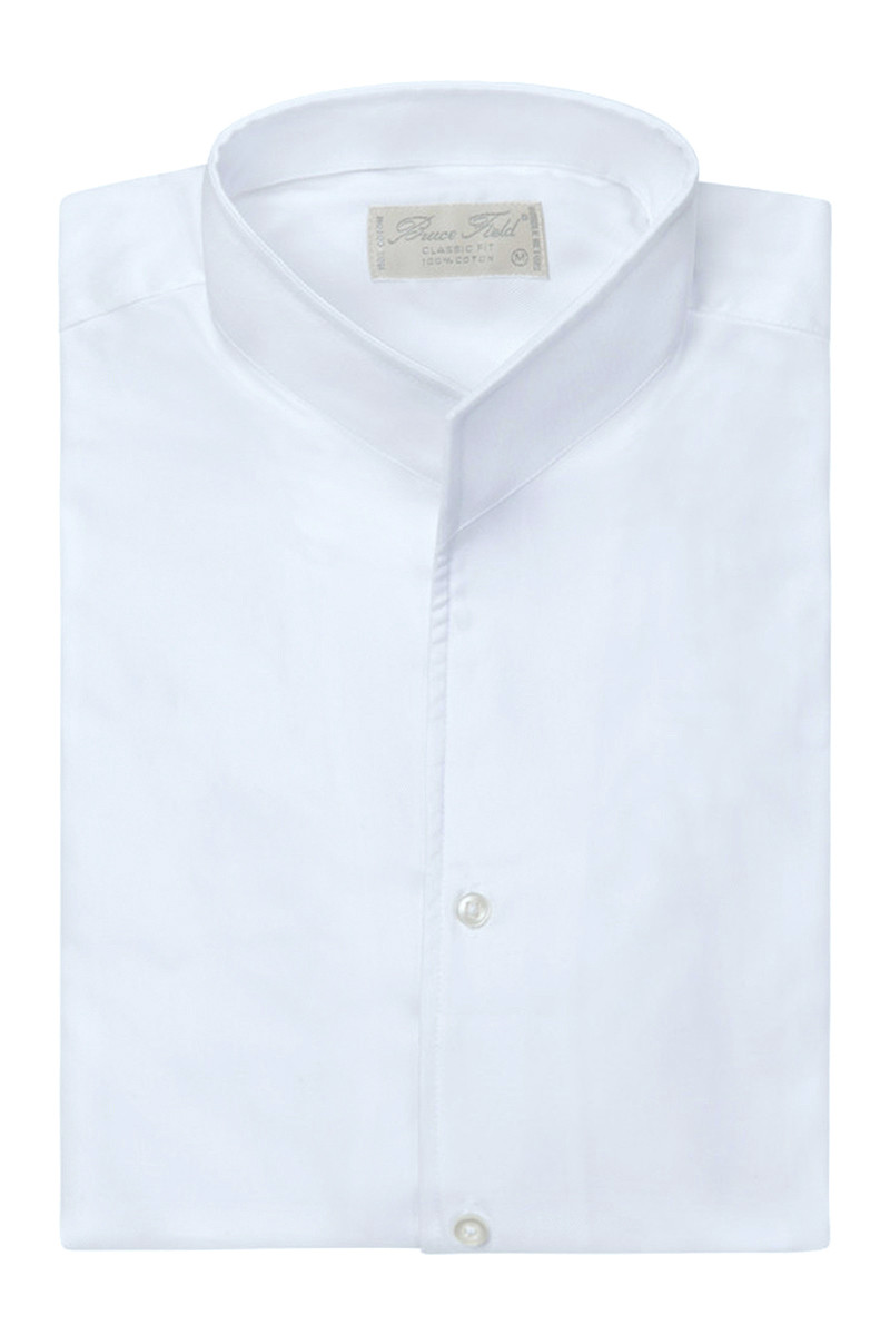 Chemise Aldo coupe droite à col montant en pur coton Palma
