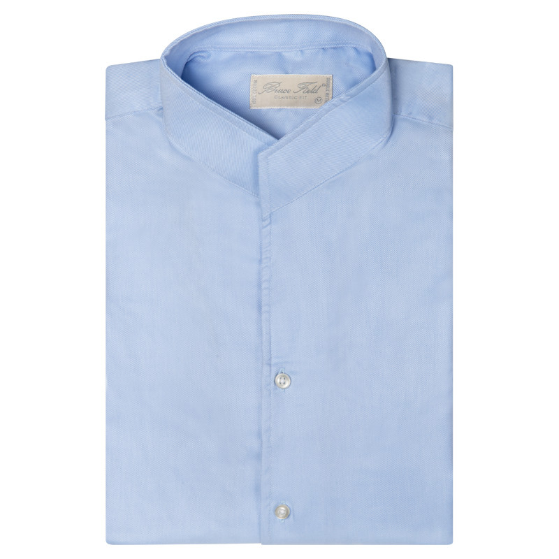 Chemise Aldo coupe droite à col montant en pur coton Palma