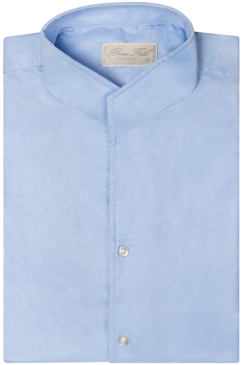 Shirt Aldo classic fit with open high collar in coton Palma