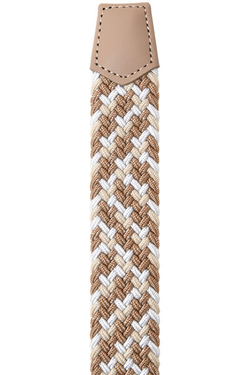 Ceinture cuir tressée elastique