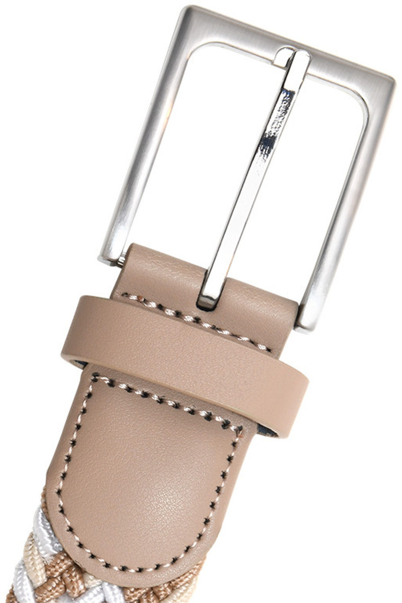 Ceinture cuir tressée elastique