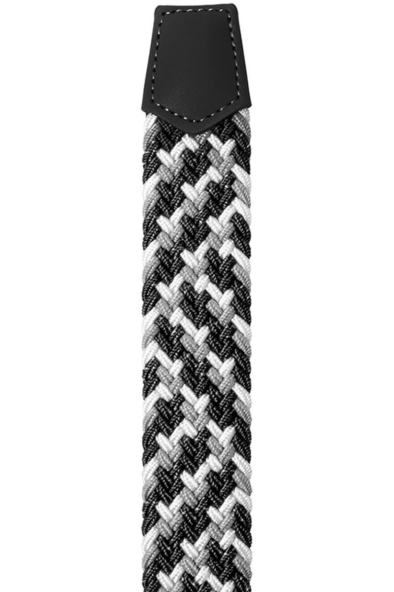 Ceinture cuir tressée elastique