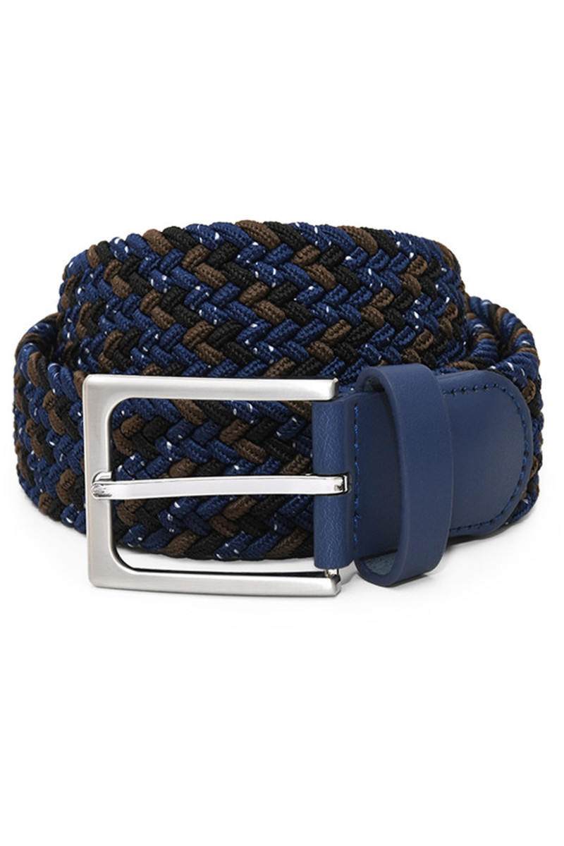 Ceinture cuir tressée elastique
