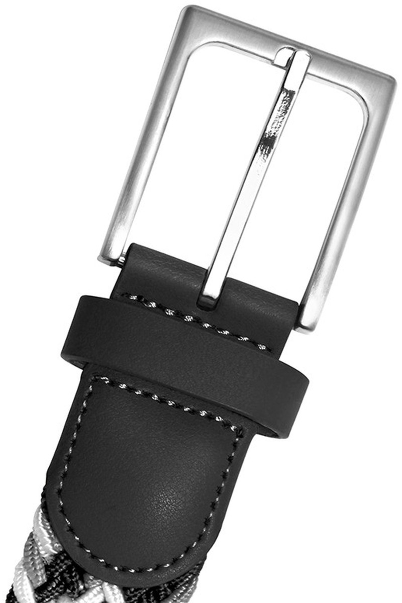 Ceinture cuir tressée elastique