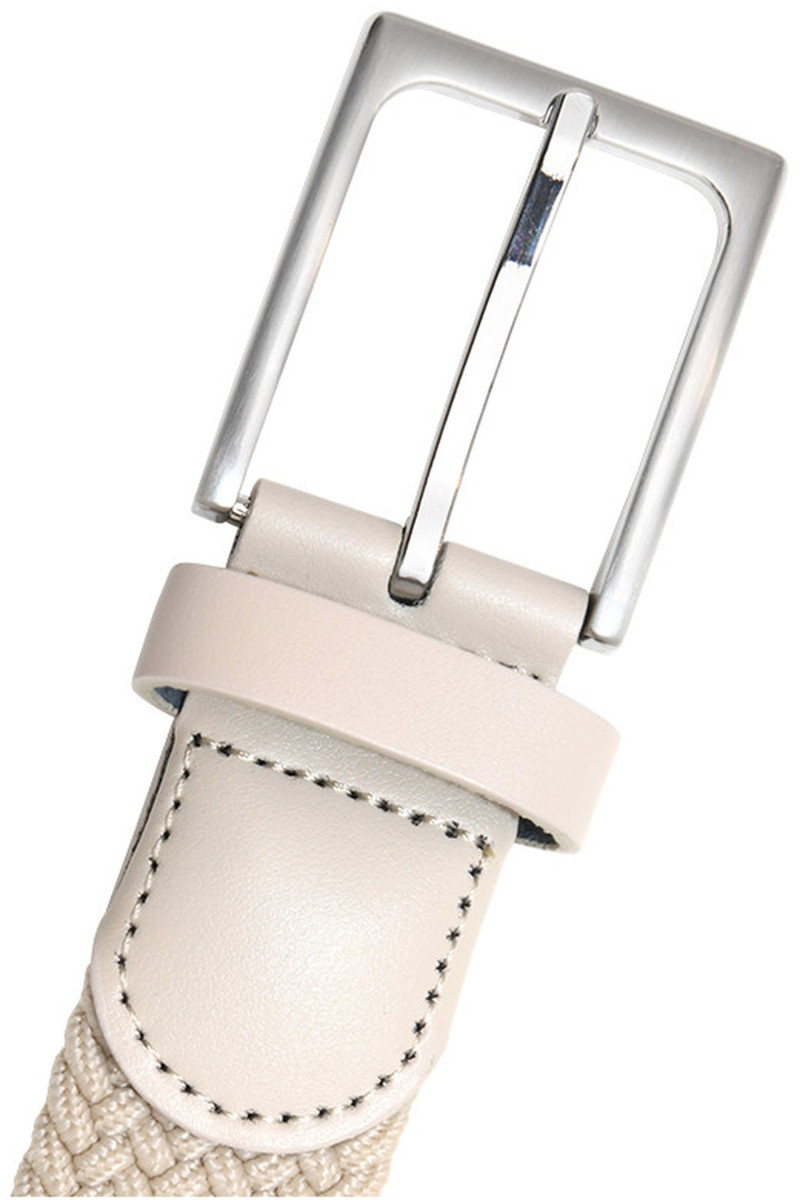 Ceinture cuir tressée elastique