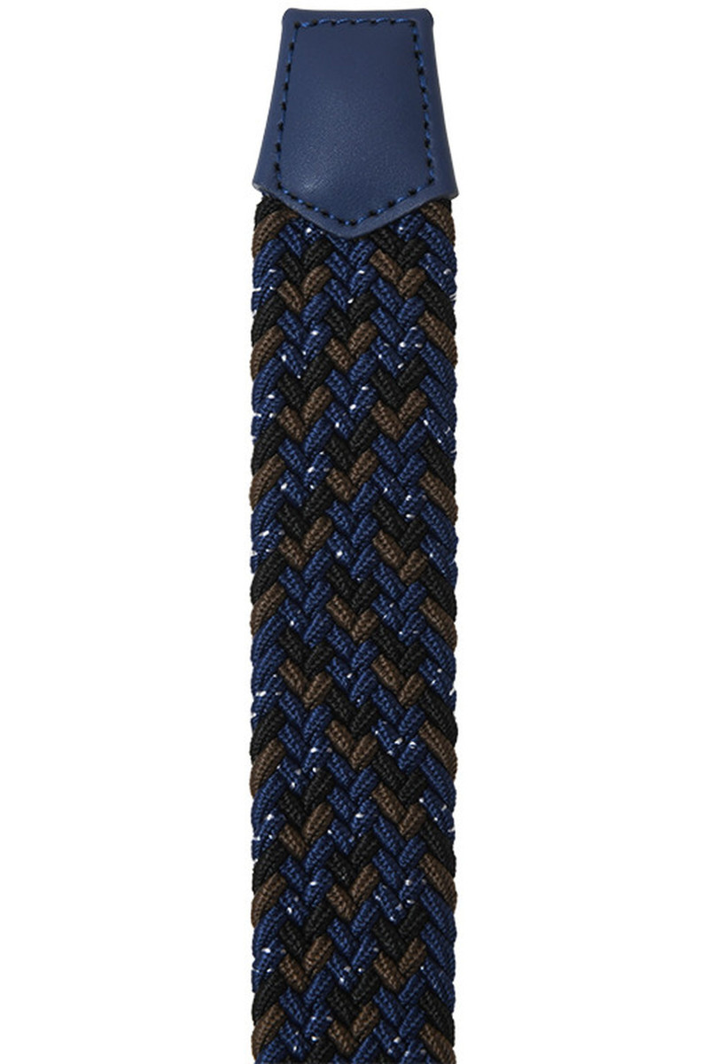 Ceinture cuir tressée elastique