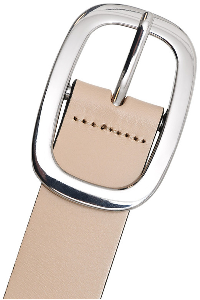 Braided belt in leather