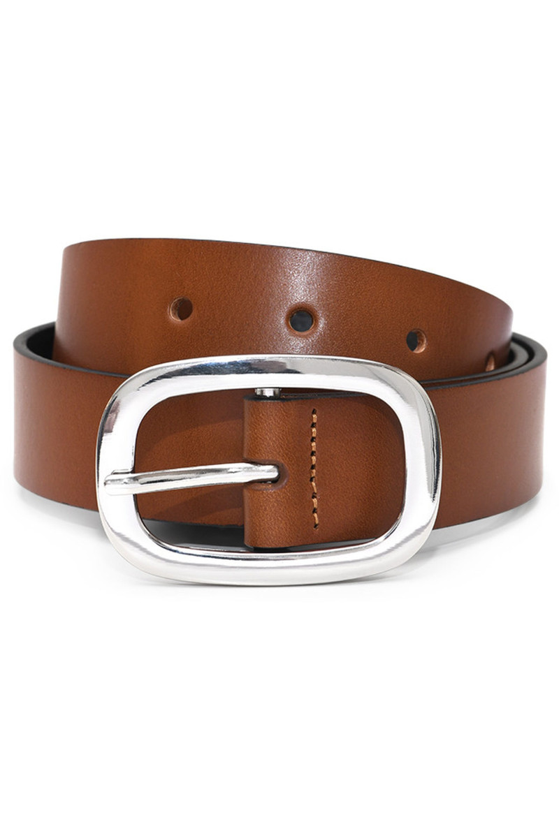 Braided belt in leather