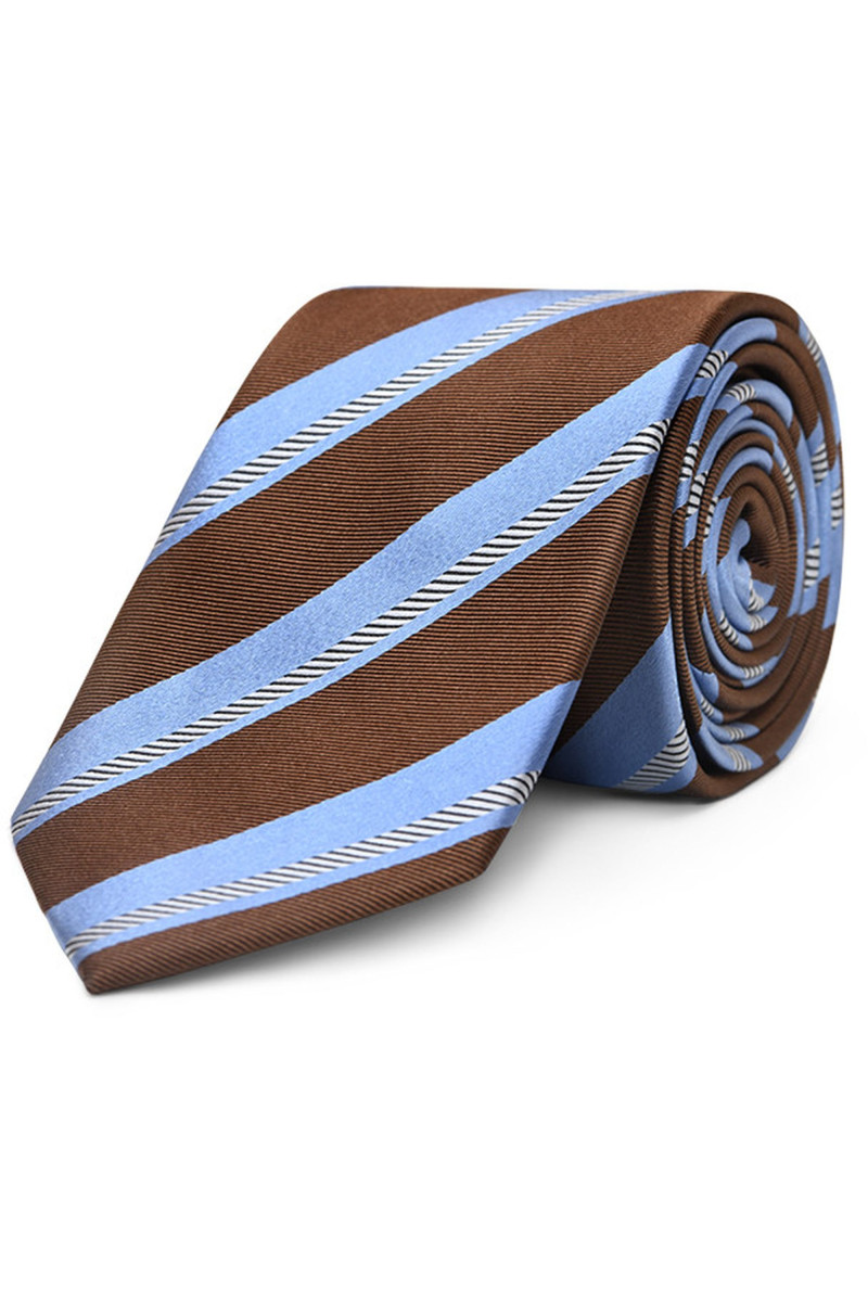 Tie in pure silk with stripes