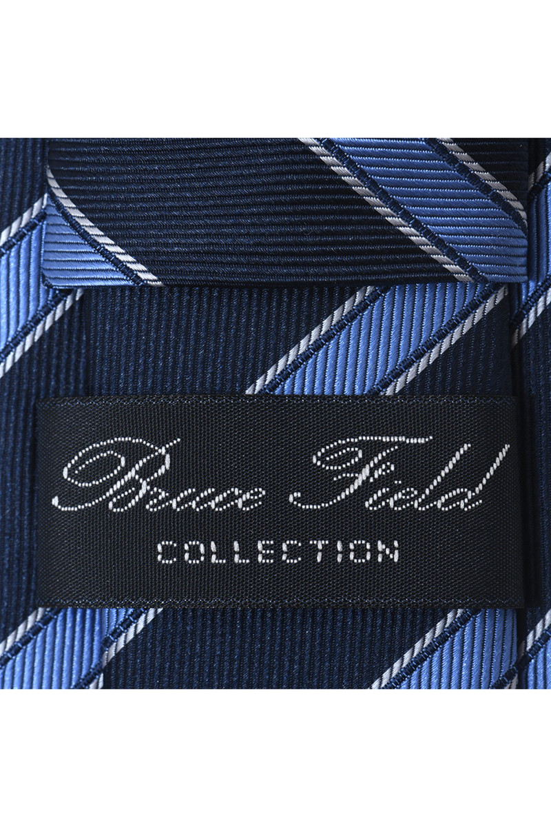 Tie in pure silk with stripes