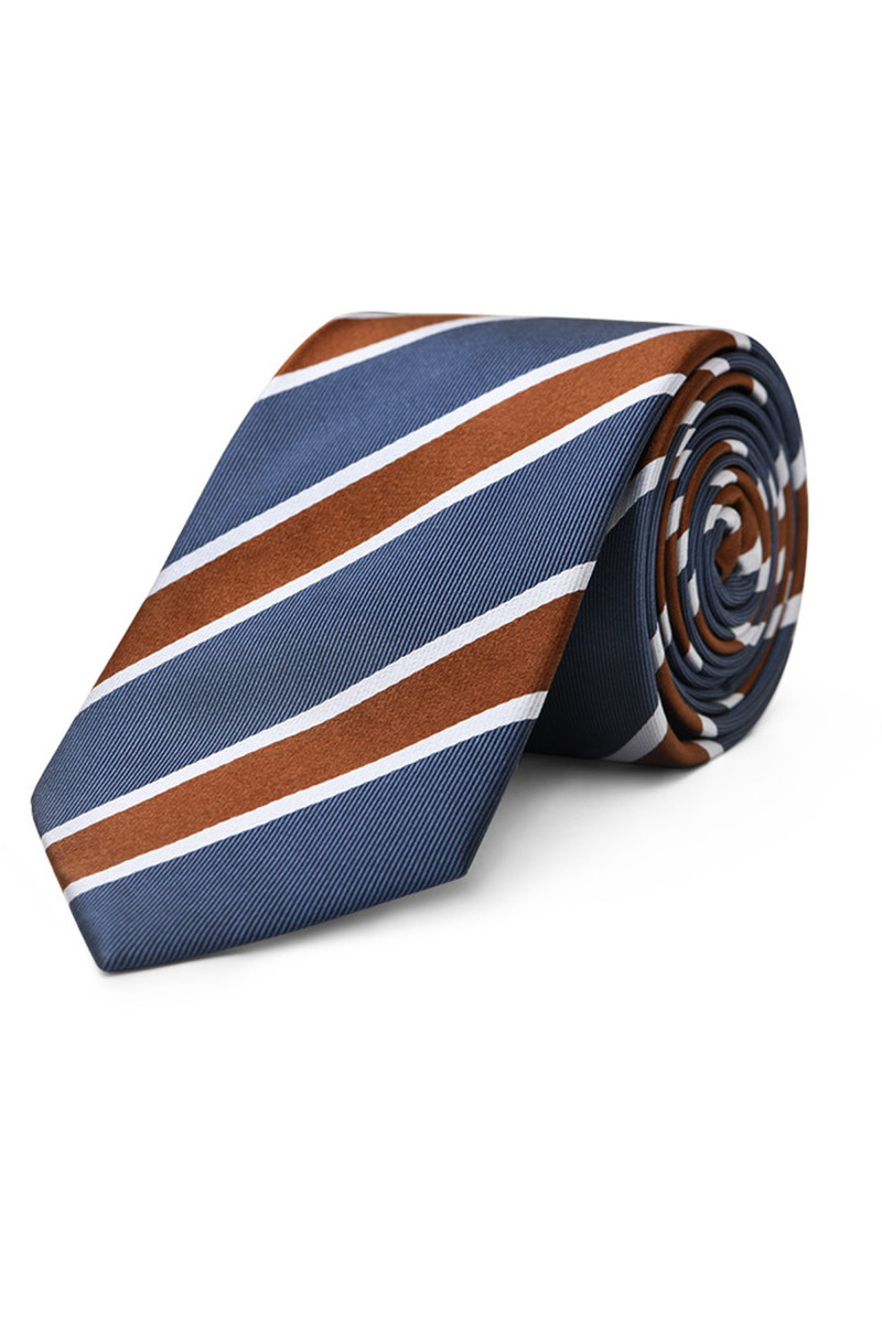 Cravate club pure soie rayée