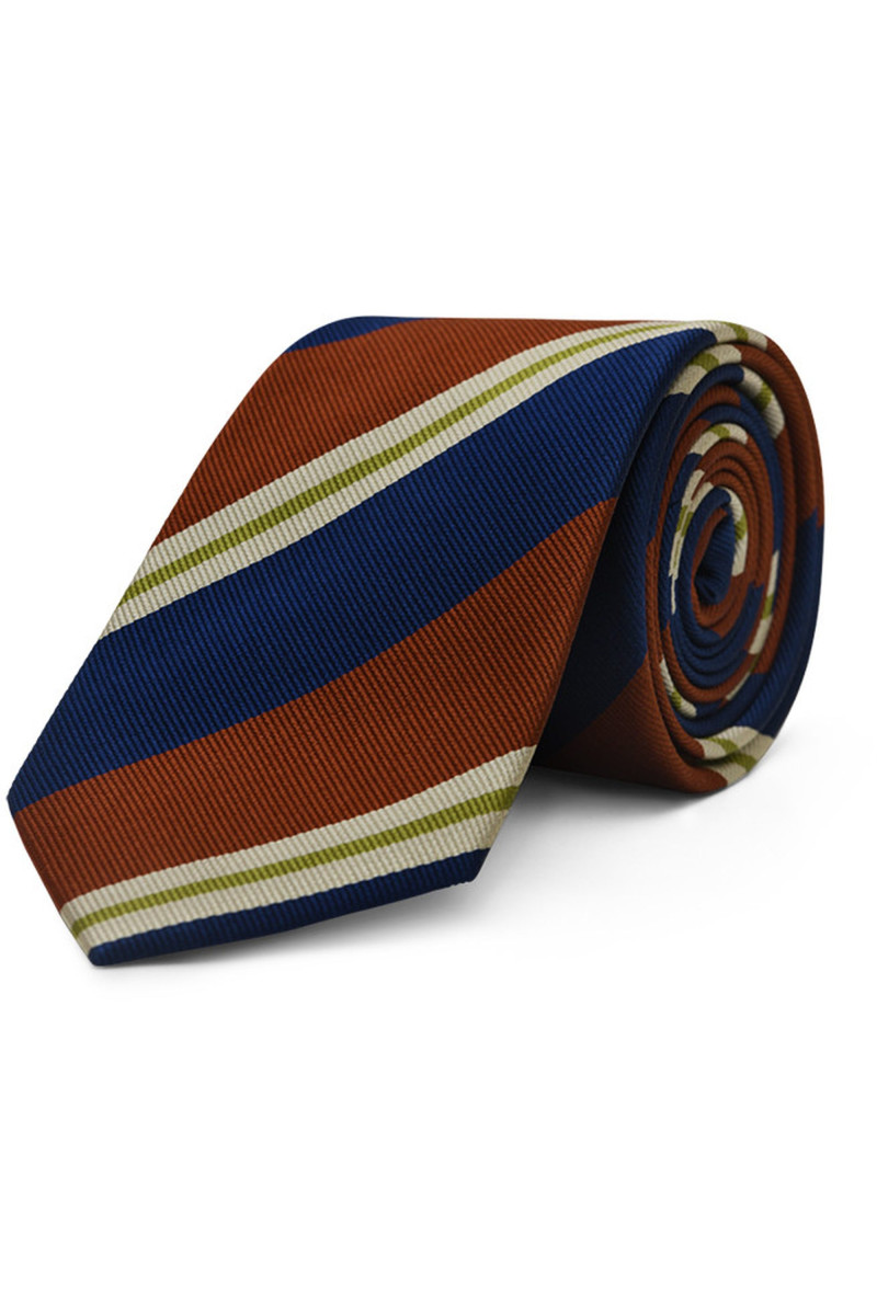 Tie in pure silk with stripes