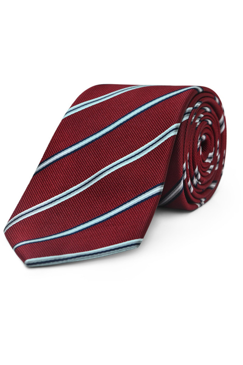 Tie in pure silk with stripes