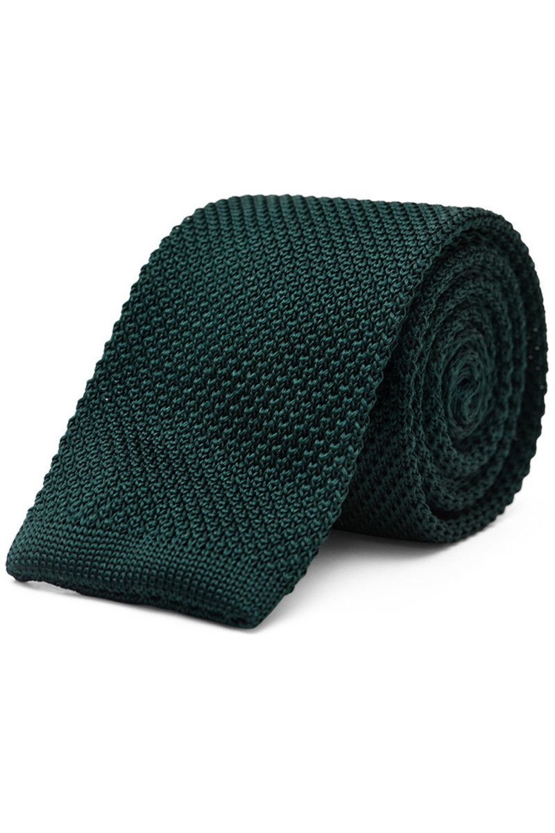 Cravate fine en maille tricot de pure soie