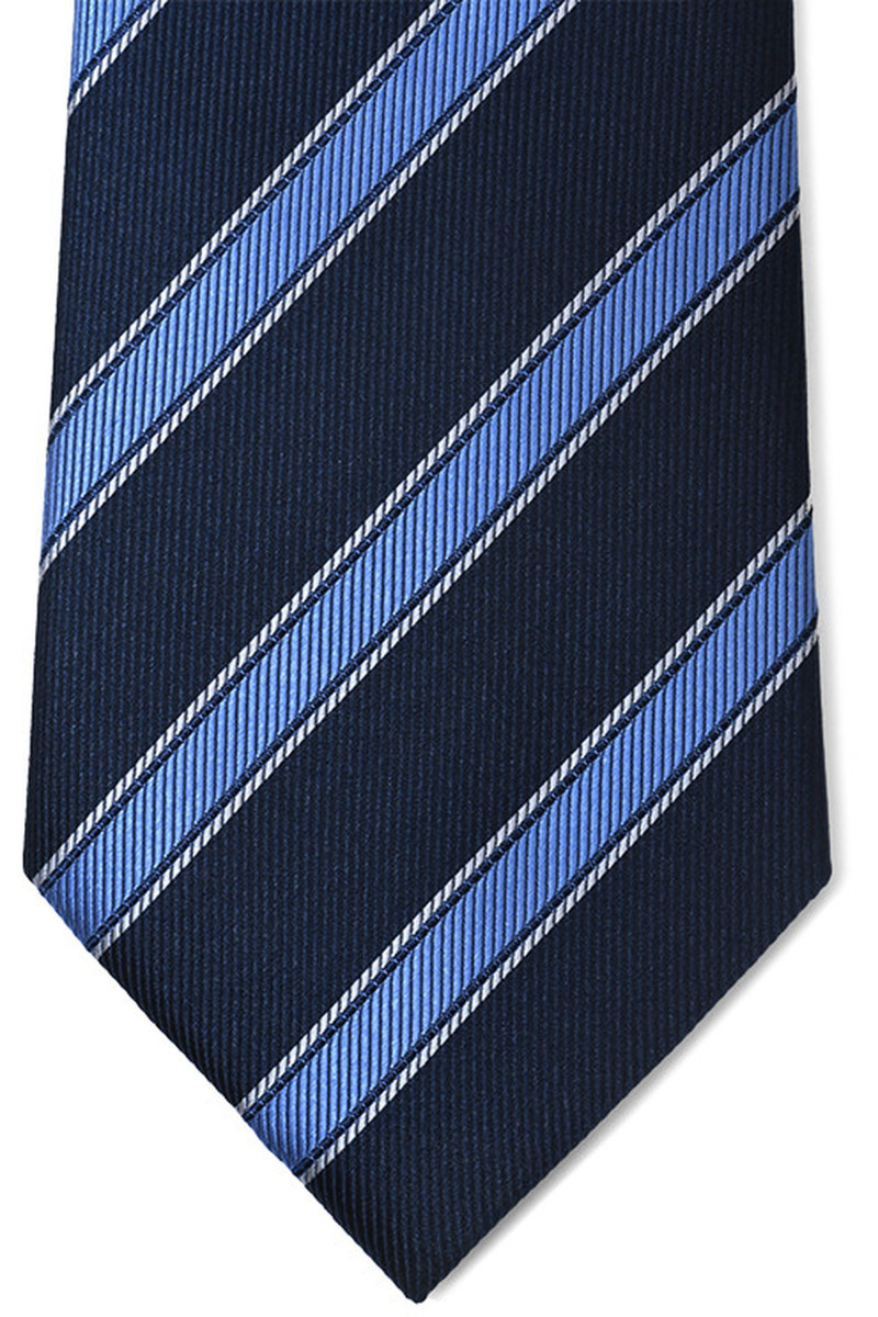 Tie in pure silk with stripes