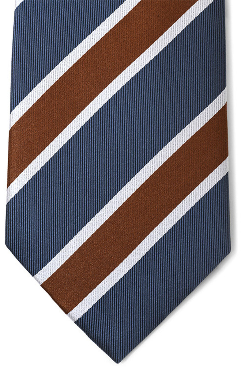 Tie in pure silk with stripes
