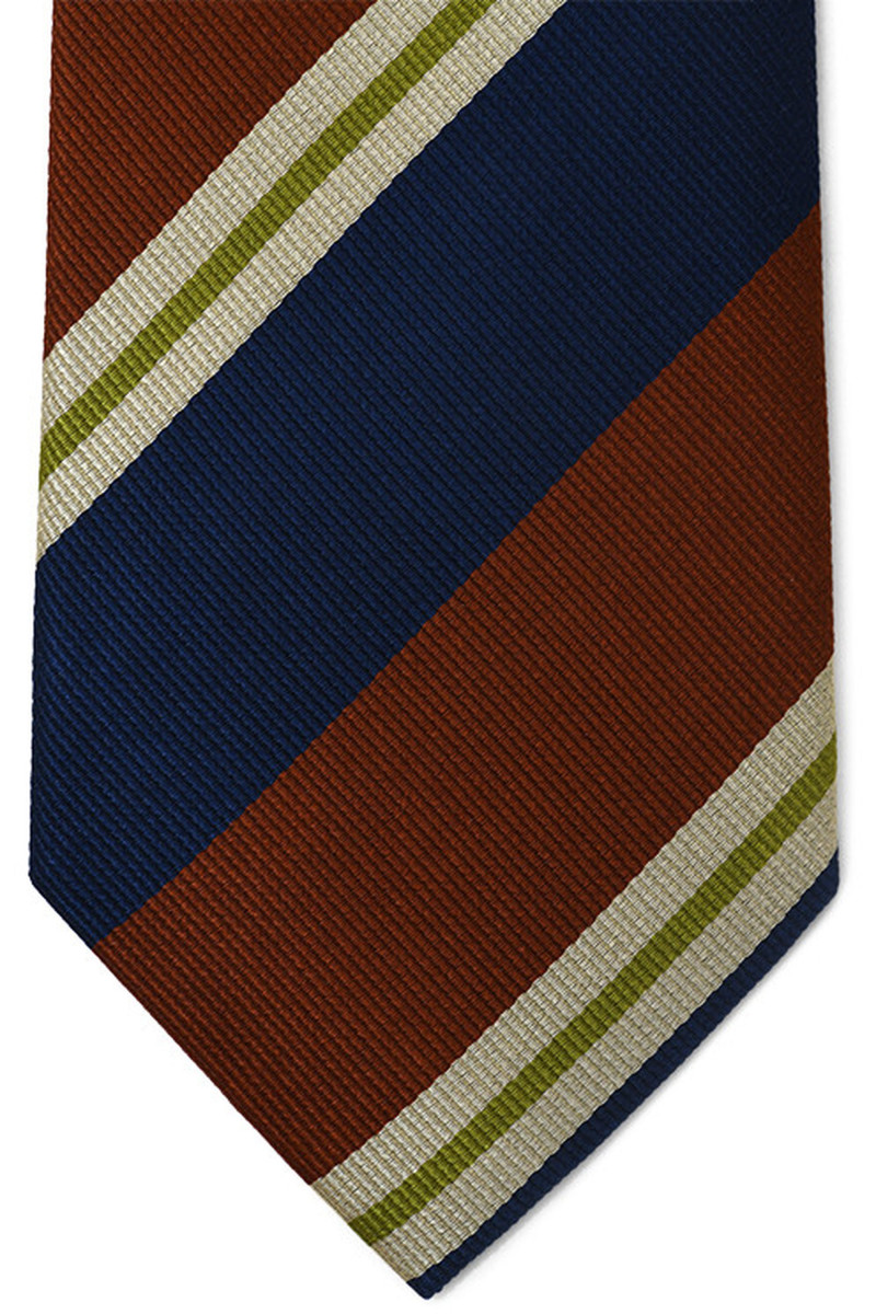 Tie in pure silk with stripes