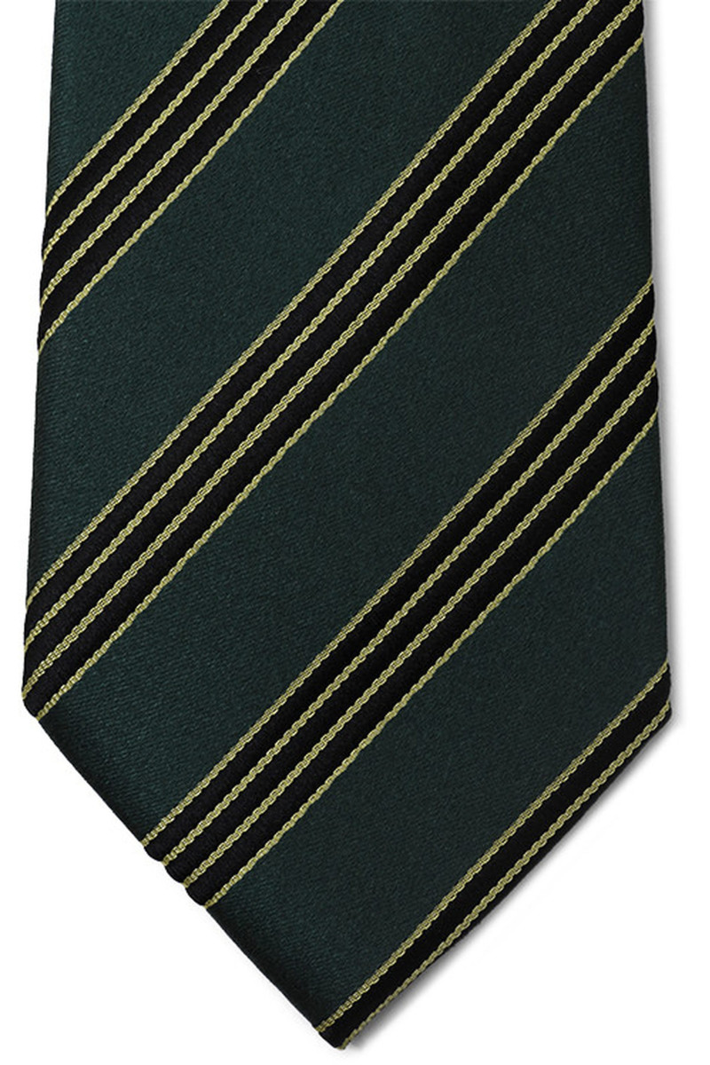 Tie in pure silk with stripes