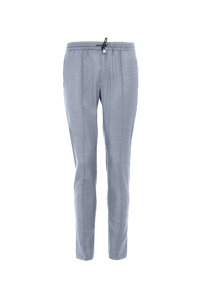 Pants in pure wool 110's with drawstring