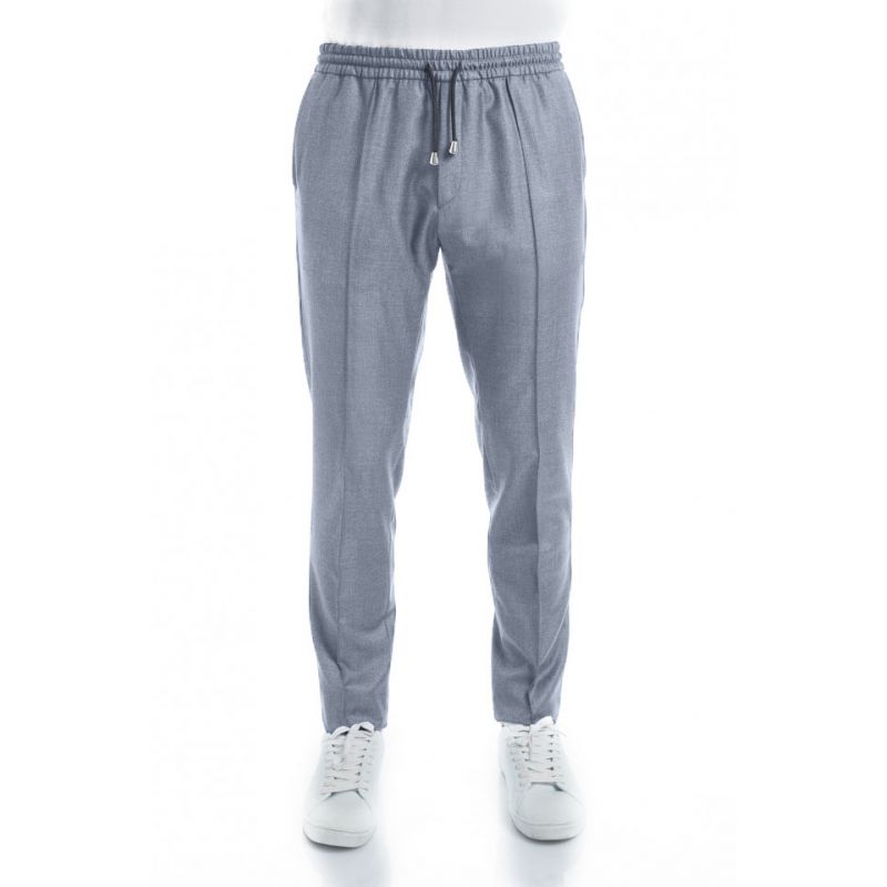 Pants in pure wool 110's with drawstring