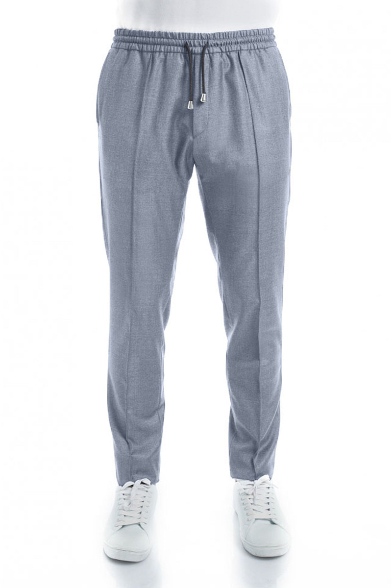 Pantalon Dany fuselé à cordon en pure laine Vitale Barberis Canonico Super 110's