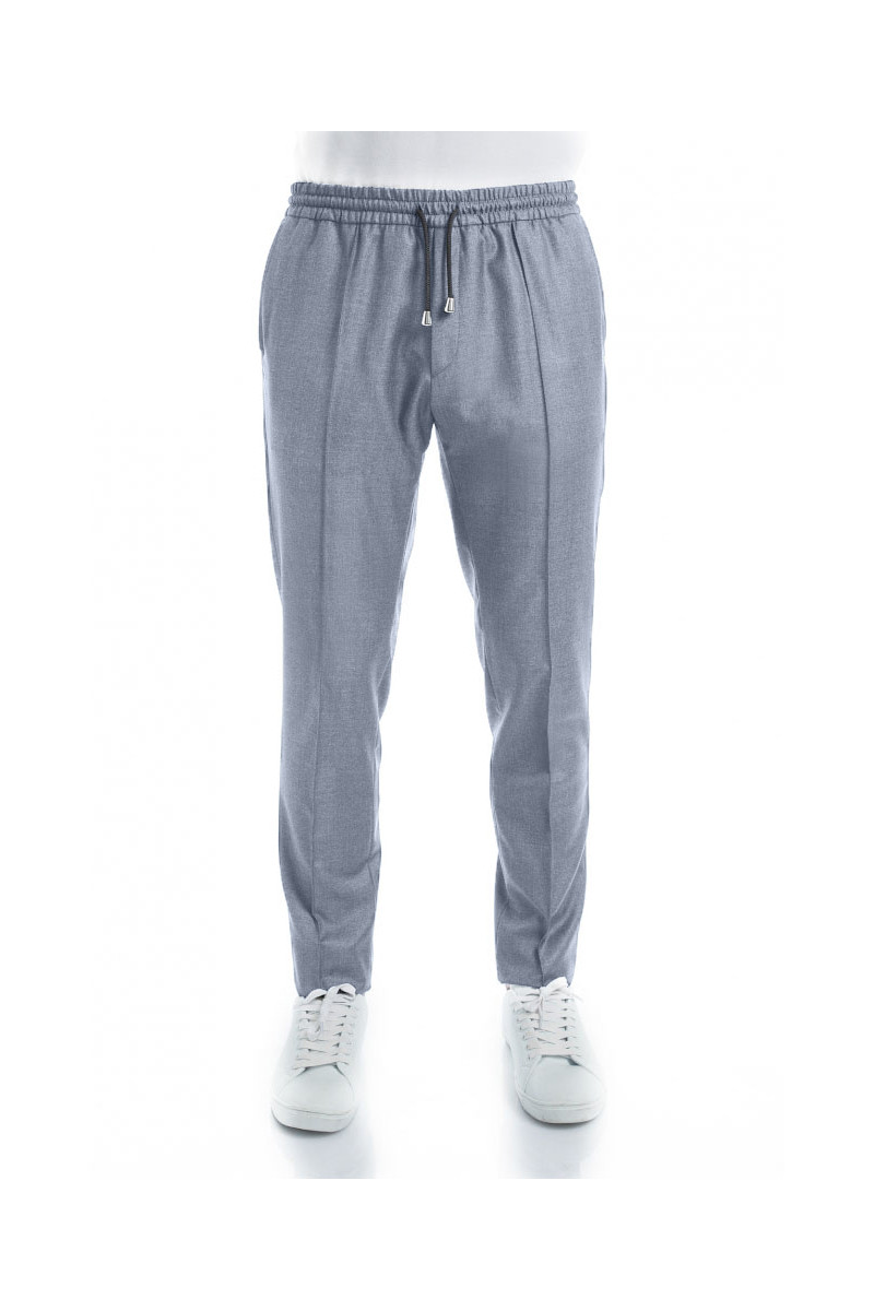 Pants in pure wool 110's with drawstring