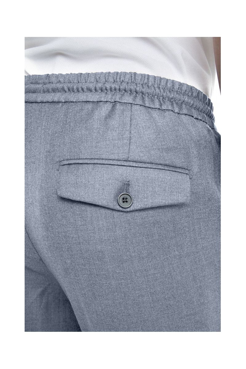 Pantalon Dany fuselé à cordon en pure laine Vitale Barberis Canonico Super 110's