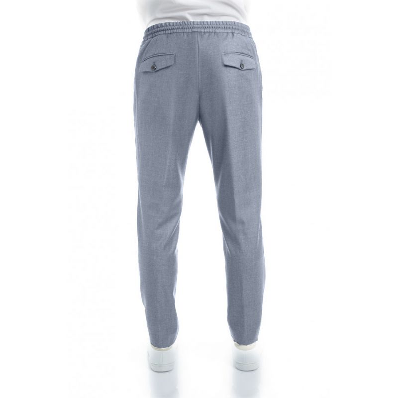 Pants in pure wool 110's with drawstring