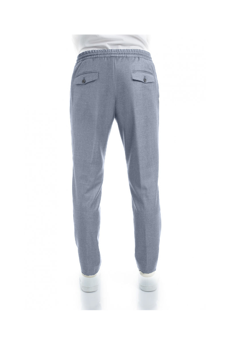 Pants in pure wool 110's with drawstring
