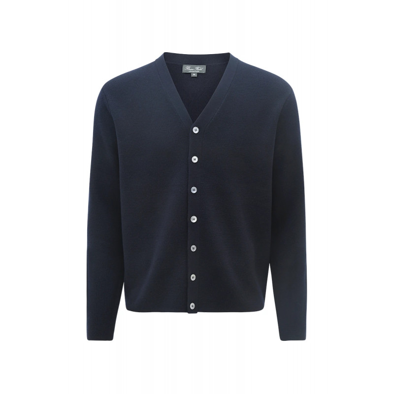 Cardigan zip man 100% Merino wool thick