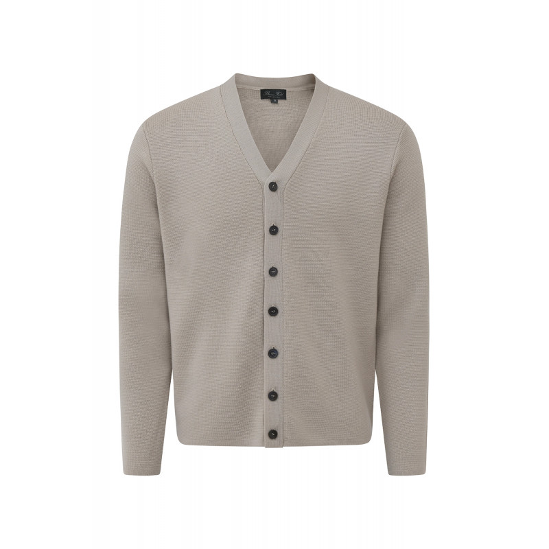 Cardigan zip man 100% Merino wool thick
