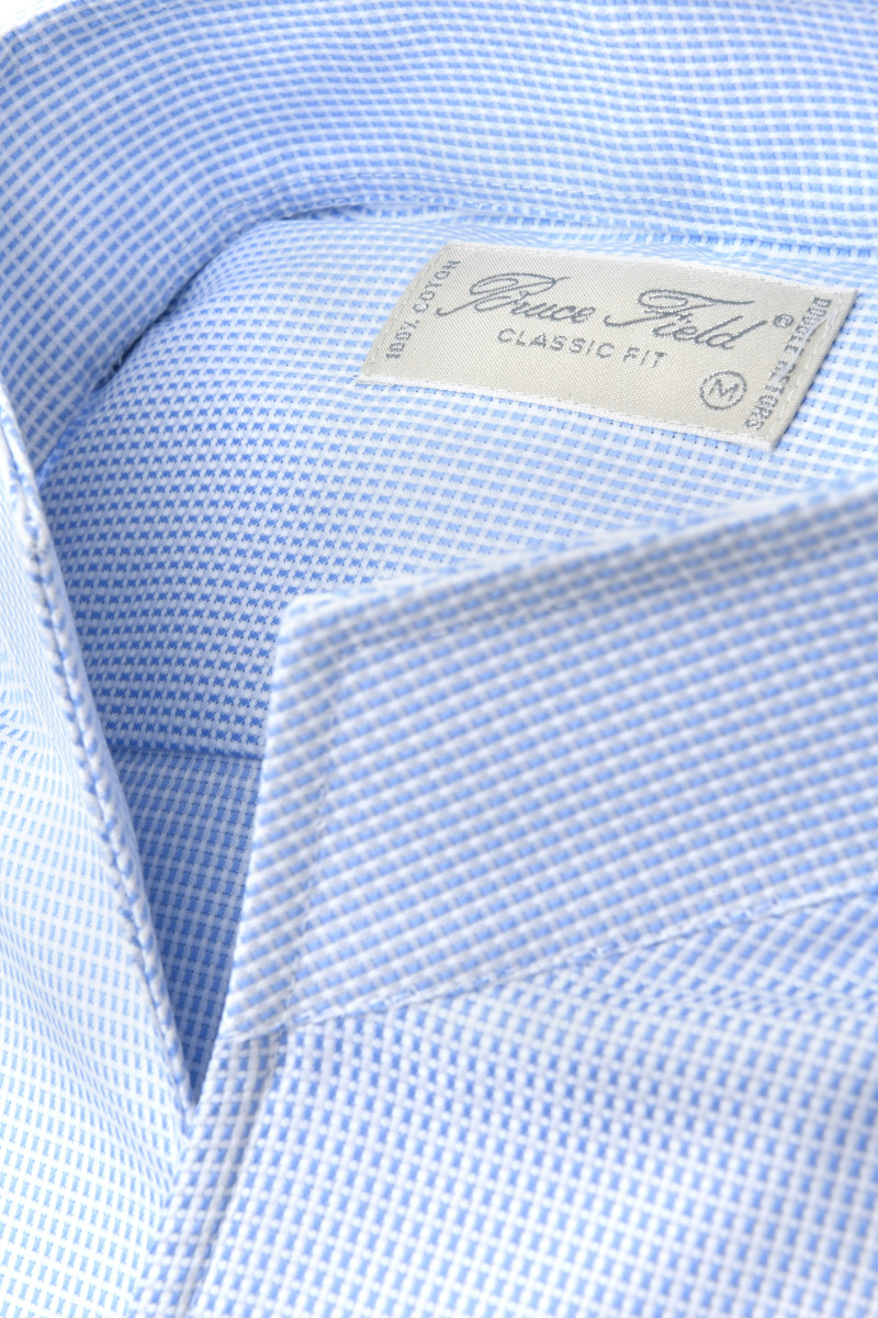 Chemise Aldo coupe droite à col montant en pur coton