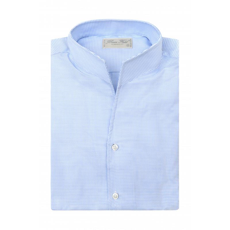 copy ofcopy ofShirt Aldo classic fit with open high collar in coton Palma