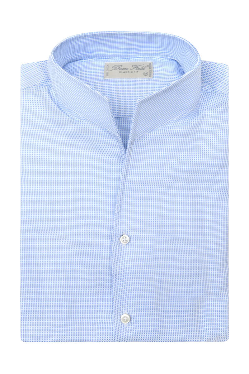 copy ofcopy ofShirt Aldo classic fit with open high collar in coton Palma