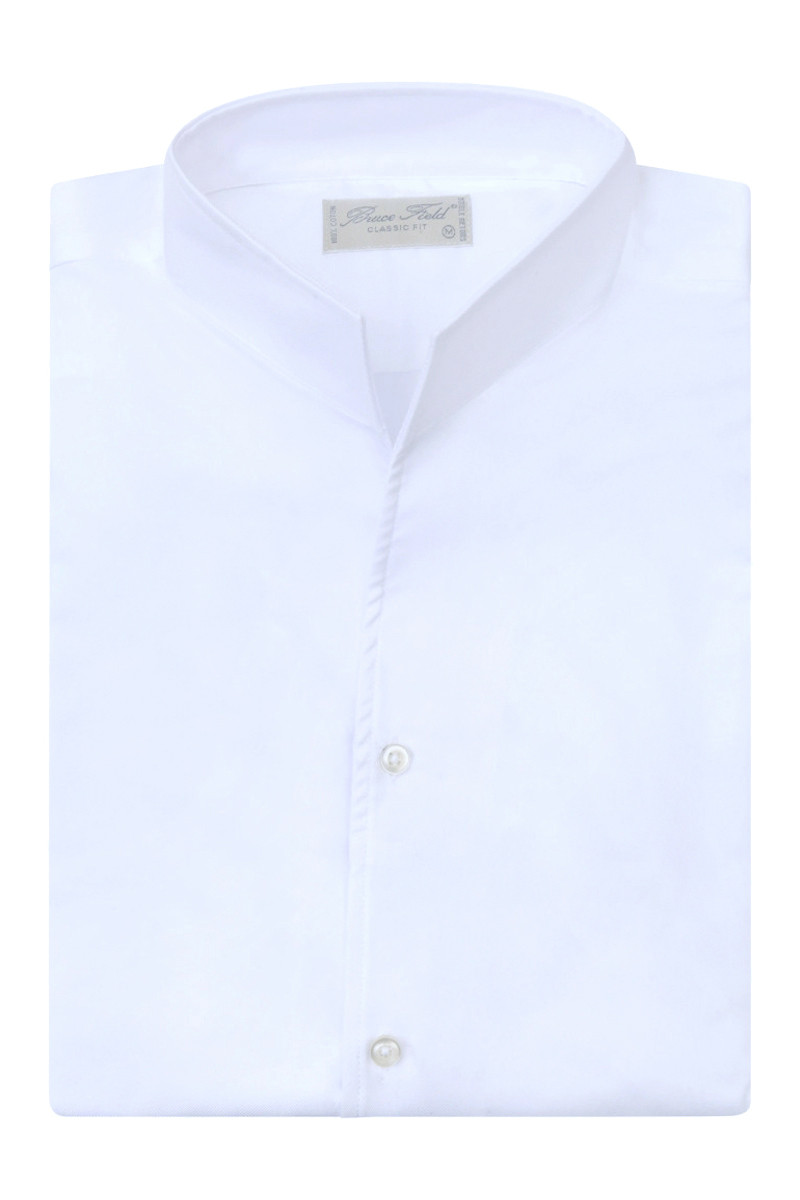 Chemise Aldo coupe droite à col montant en pur coton