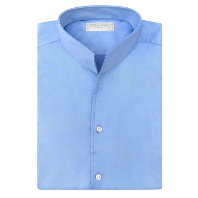 Chemise Aldo coupe droite à col montant en pur coton Palma