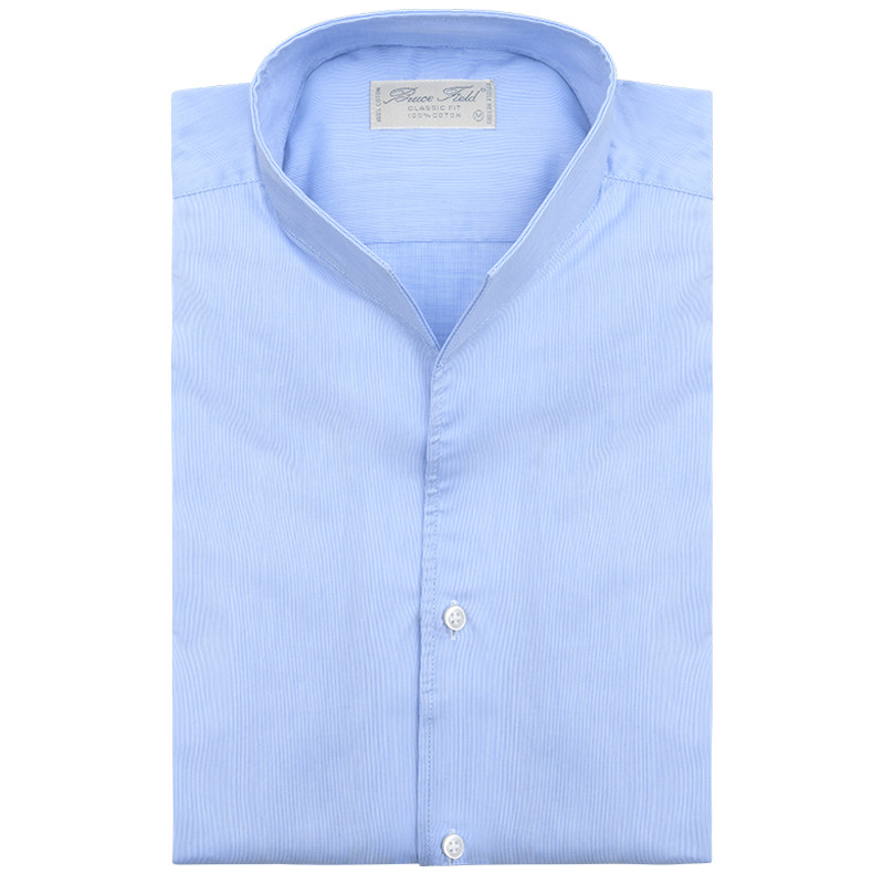 Chemise Aldo coupe droite à col montant en pur coton Monarques