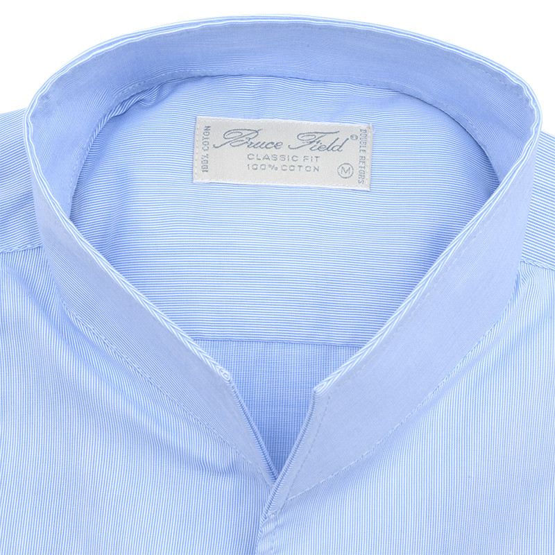 Chemise Aldo coupe droite à col montant en pur coton Monarques