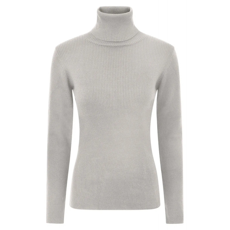 Vero Ribbed Turtleneck Sweater in Merino Wool